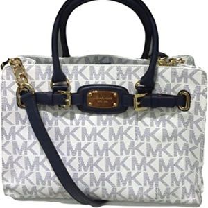 MK "Hamilton" Tote/satchel Shoulder Bags White